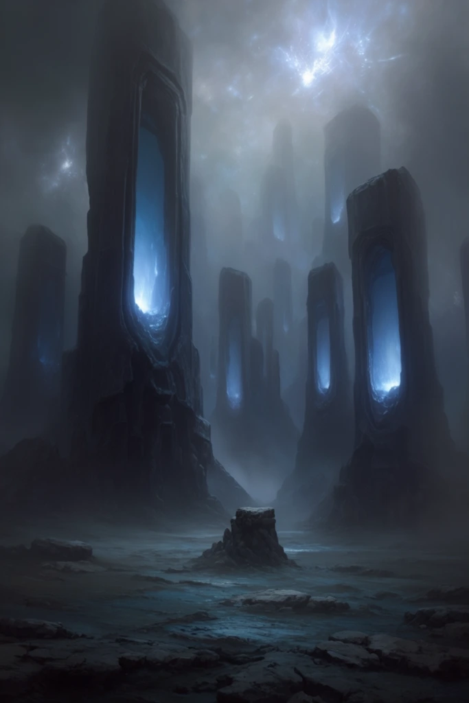 Monolithic Cinematic Noir style AI image example 2