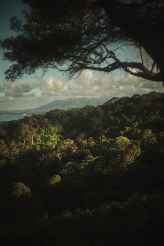 Cinematic Overgrown Wilderness style AI image example 2