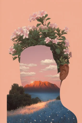Surreal Botanical Archive style reference image — vintage scientific illustration