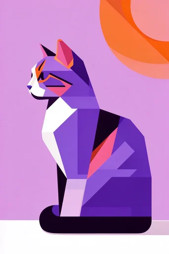 Vibrant Geometric Vectorism style reference image — smooth gradient accents
