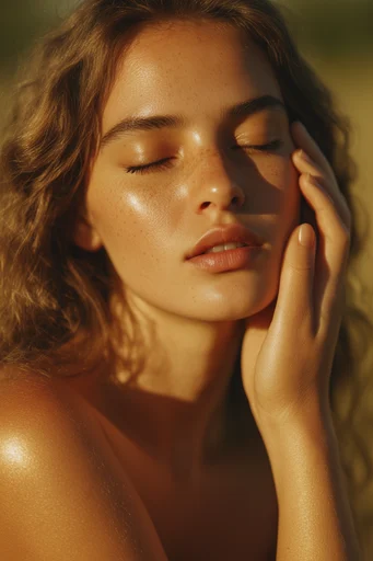 Amber Chiaroscuro Portraiture style reference image — warm amber tones
