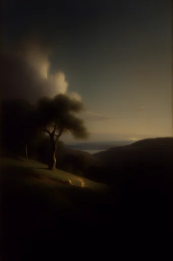 Luminous Chiaroscuro Etherealism style AI image example 2