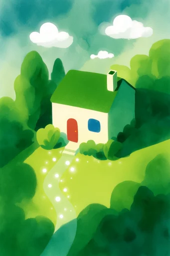 Whimsical Isometric Diorama style reference image — fuzzy organic textures