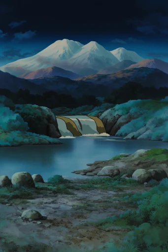 Nocturnal Spectral Anime style reference image — 90s retro anime style