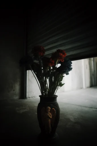Brutalist Chiaroscuro Noir style reference image — cinematic high contrast