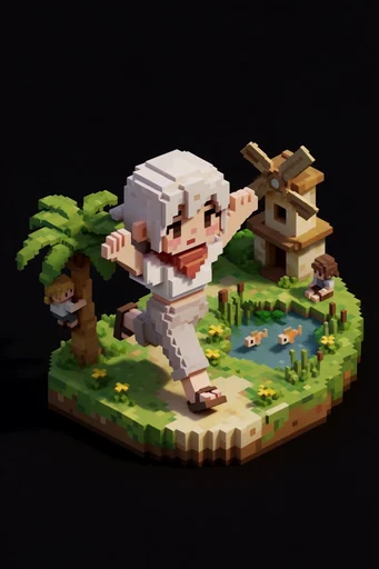 Isometric Voxel Narratives moodboard — generate AI images in this style