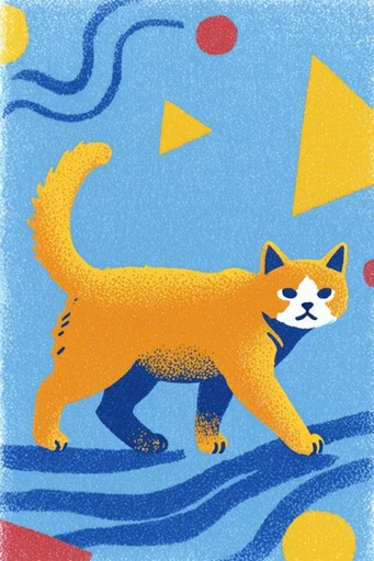 Graphic Serigraph Nostalgia style reference image — saturated graphic illustration
