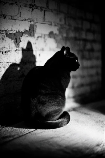 Gritty Spectral Noir style reference image — distressed film texture
