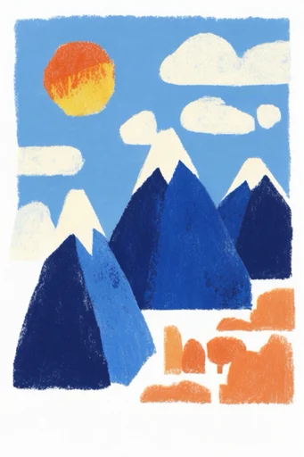 Textured Naive Minimalist style reference image — naive art style