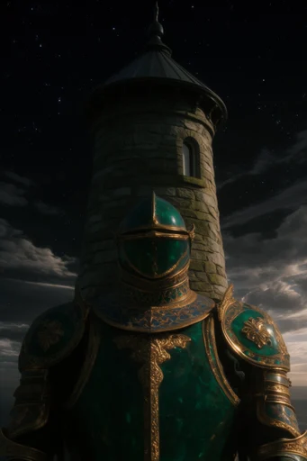 Celestial Emerald Opulence style reference image — jewel-encrusted textures