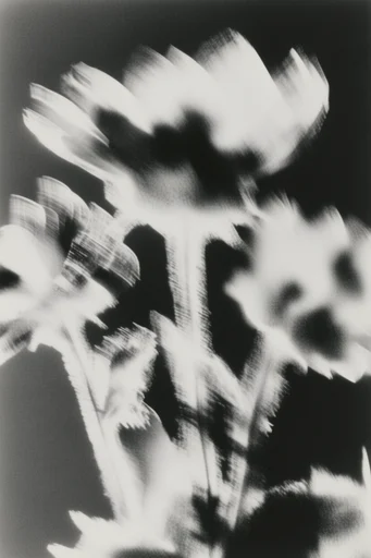 Kinetic Noir Abstraction style reference image — ghostly silhouettes