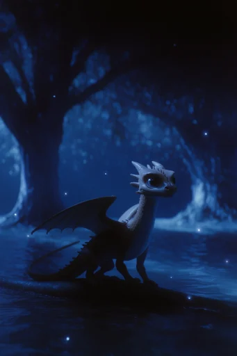 Cinematic Abyssal Noir style reference image — dramatic rim lighting