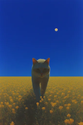 Saturated Surrealist Minimalism style reference image — dreamlike atmosphere