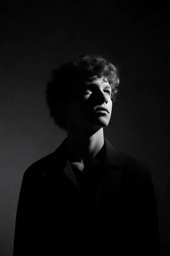 Cinematic Monochrome Noir moodboard — generate AI images in this style