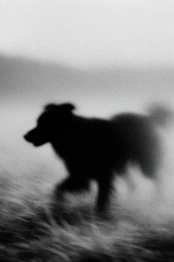 Obscured Monochrome Noir style reference image — glowing bloom effect