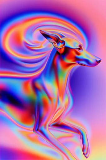 Chromatic Thermal Mirage style reference image — retro-futuristic surrealism