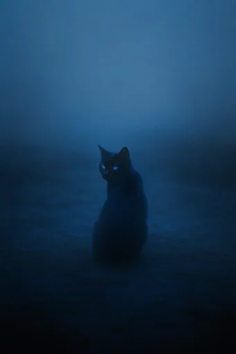 Luminescent Liminal Melancholy style reference image — cold digital glow