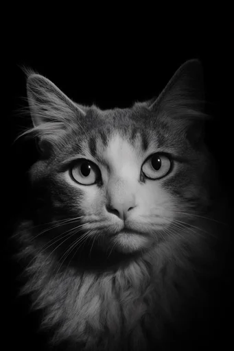 Dramatic Chiaroscuro Monochrome style reference image — dramatic rim lighting