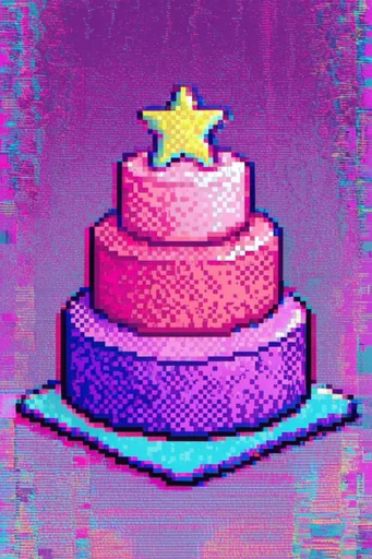 Hyper-Saturated Glitch Nostalgia style reference image — retro digital aesthetic