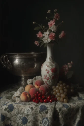 Cinematic Chiaroscuro Elegance style reference image — dramatic low-key shadows