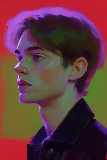 Chromatic Expressionist Portraits style reference image — dramatic chiaroscuro
