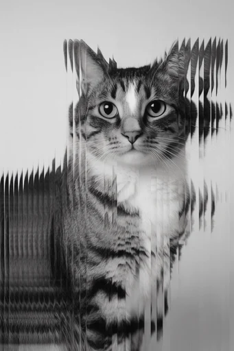 Fragmented Monochrome Deconstruction style reference image — geometric slicing