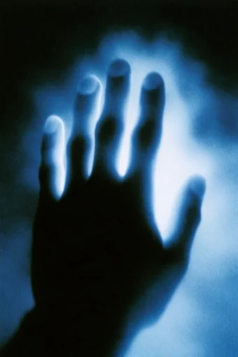 Ethereal Bioluminescent Noir style reference image — analog film grain