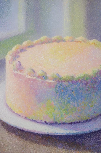Luminous Chromatic Pointillism style reference image — vibrant pastel gradients