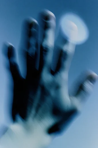 Spectral Glacial Motion style reference image — monochromatic cobalt palette