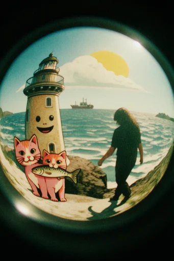 Nostalgic Fisheye Analog style reference image — warm vintage color grading