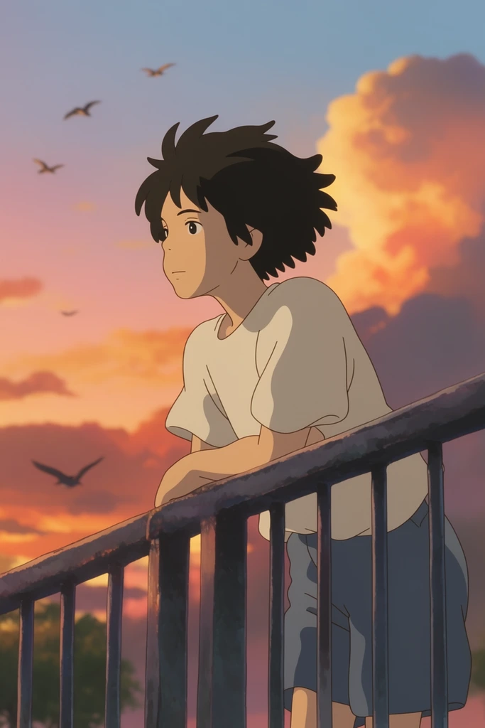 Nostalgic Cinematic Anime style AI image example 1