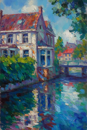 Luminous Impasto Impressionism style AI image example 4