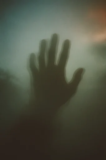 Cinematic Liminal Melancholy style reference image — heavy atmospheric fog