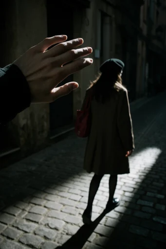 Cinematic Urban Chiaroscuro style reference image — deep architectural shadows