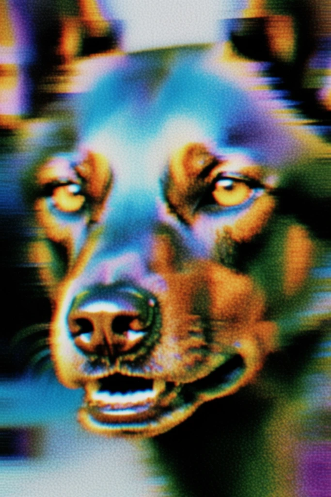 Luminous Glitch Impressionism style AI image example 3