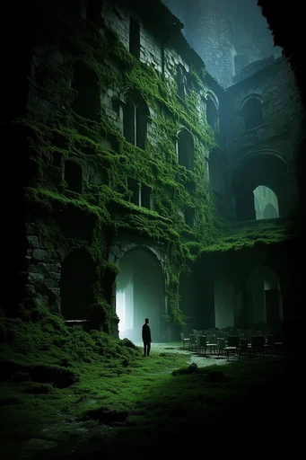 Velvet Moss Surrealism style reference image — surreal organic architecture