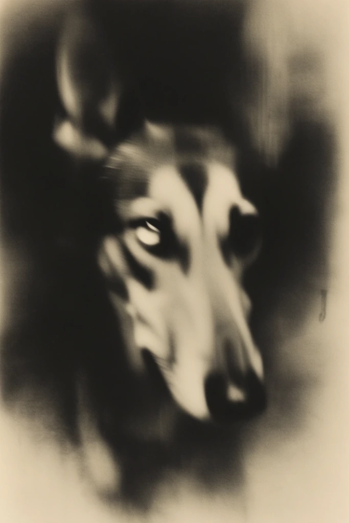 Haunting Kinetic Monochrome style AI image example 3