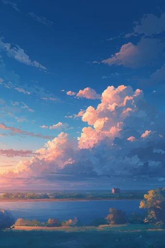 Luminous Twilight Nostalgia style reference image — golden hour sunset