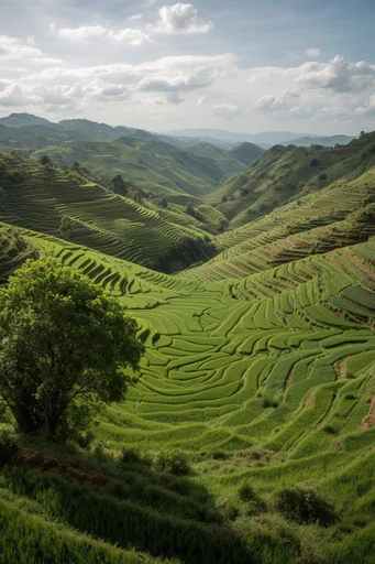 Surreal Verdant Pastoralism style AI image example 2