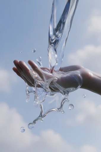 Prismatic Ethereal Glass style reference image — ethereal blue sky