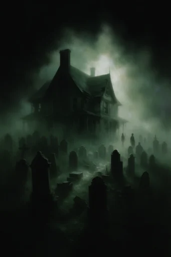 Nocturnal Sylvan Gothic style reference image — misty fog