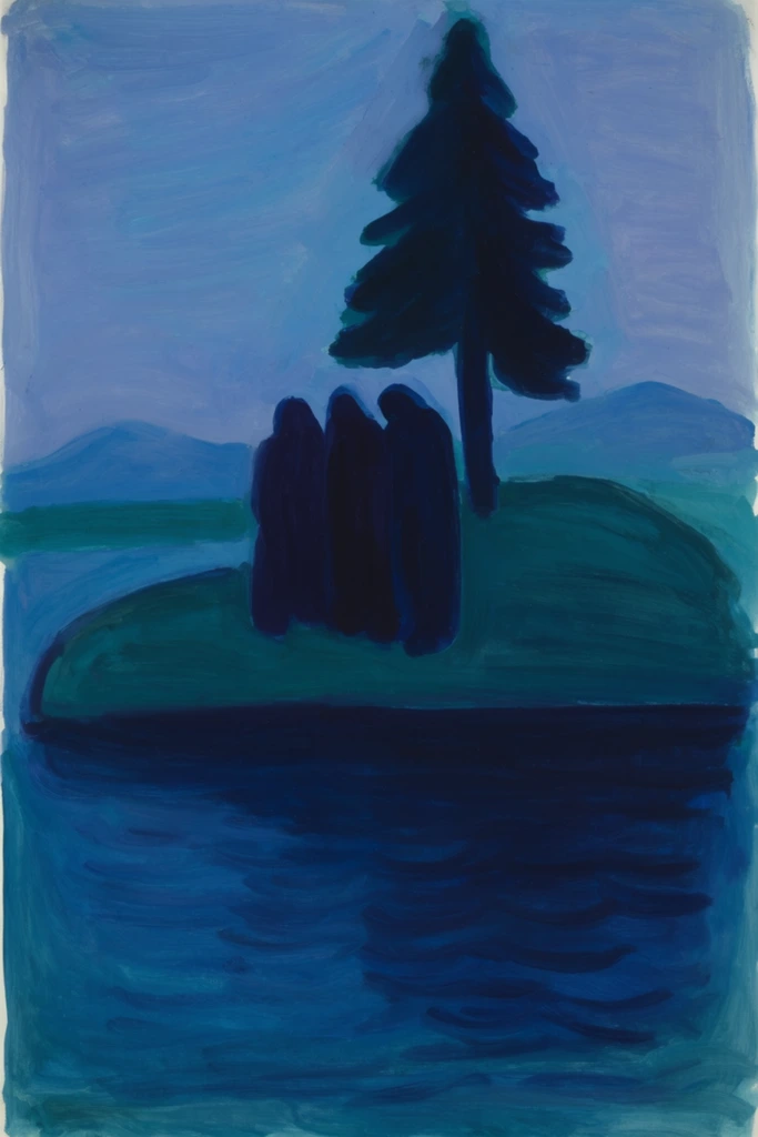 Graphic Painterly Narrative style AI image example 2