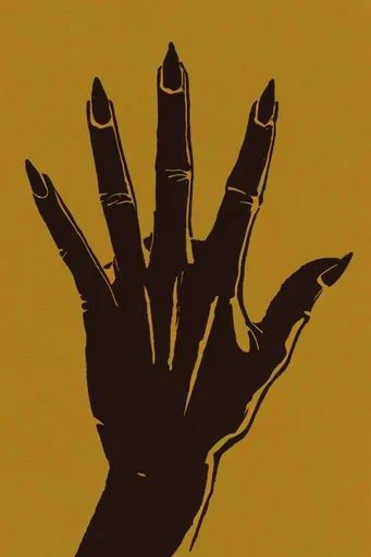 Amber Noir Graphicism style reference image — screenprint texture