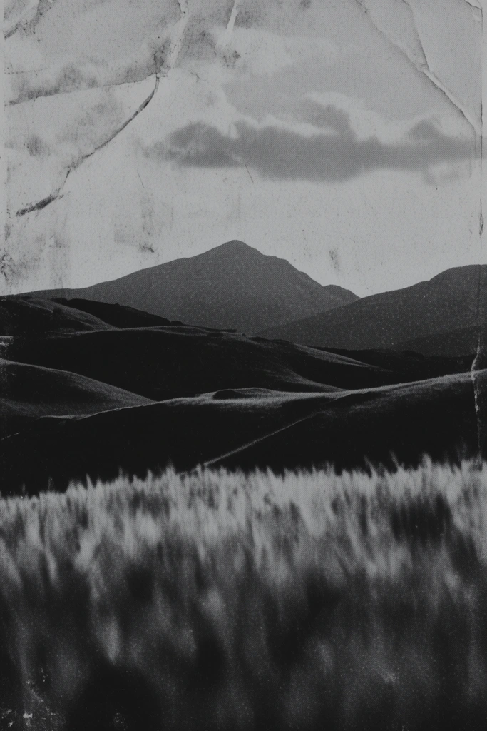 Gritty Monochromatic Noir style AI image example 2