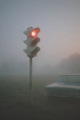 Cinematic Foggy Mysticism style reference image — glowing light source