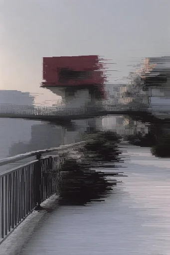 Monochromatic Digital Disintegration style reference image — monochromatic glitch art
