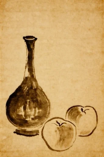 Timeless Monochromatic Sketch style reference image — aged parchment texture