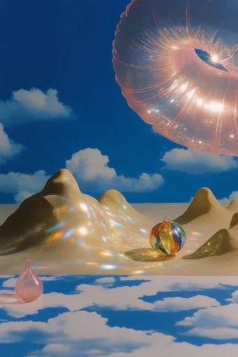 Surrealist Retro Whimsy style reference image — surrealist still life