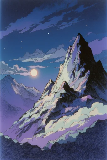 Nocturnal Glitch Surrealism style reference image — vintage anime aesthetic