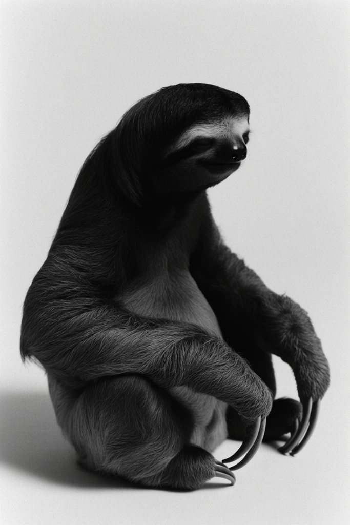 Minimalist Noir Monochrome style AI image example 3